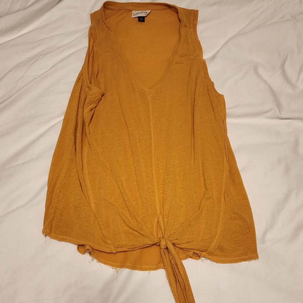 Mustard yellow, knit tank size medium